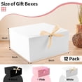 thumbnail image 2 of 12pack Gift Boxes with Lids,White Gift Boxes Bulk with Gold Bow Ribbon,Bridesmaid Proposal Box for Presents Kraft Paper, 2 of 9
