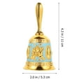 thumbnail image 3 of Retro Golden Hand Bell for Daily Use Vintage Zinc Alloy Table Bell with Clear Sound 3 Inch, 3 of 8