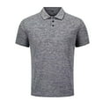 thumbnail image 3 of YAYUBA Men's Polo Shirts Short Sleeve Basic Tee Button Collar Crew Neck Big and Tall Ribbed Knitted Shirt Stretch Athletic Fit Relaxed Fit Basic Golf Shirt, 3 of 4