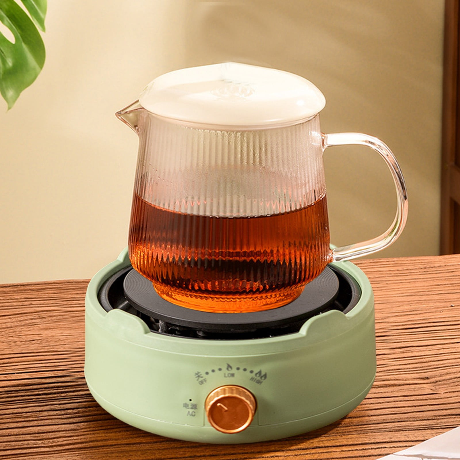 Usloyux Under $5 Electric Heating Stove Unit, Multi-function Tea Kettle Warmer Plate System, Portable Mini Burner with Three-Stage Temperature Control, Kitchen Appliance for Beverage Heating