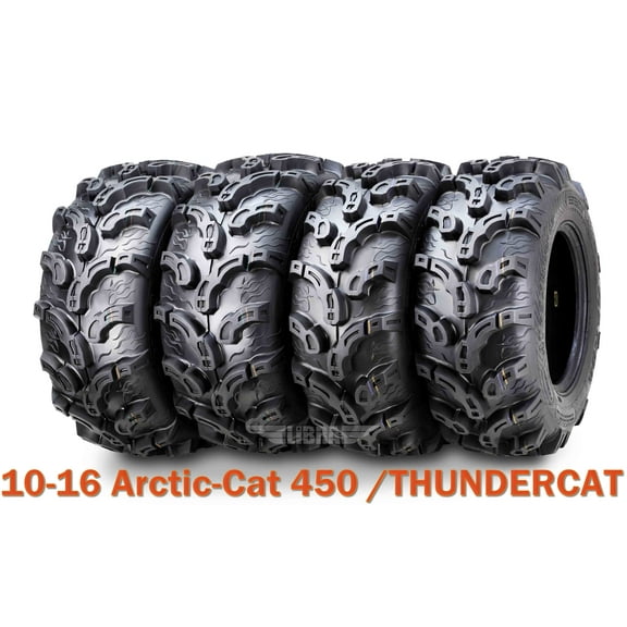 (4) WANDA 25X8X12 25X10X12 fit 10-16 Arctic-Cat 450 /THUNDERCAT ATV Tire Set Super Mud