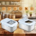 thumbnail image 3 of 20Lbs Airtight Rice Container with Flip Lid, Stainless Steel Food Storage Container with Date Tracker, Measuring Cup and Spoon, 10L Portable Kitchen Pantry Bin for Flour Grain Sugar - Silver, 3 of 6