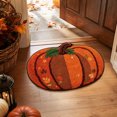 thumbnail image 7 of Trovenix Halloween Fall Thanksgiving Bath Mat Pumpkin Shaped Absorbent Non Slide Soft Doormat for Entryway Decor, 7 of 7