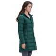 thumbnail image 5 of Women's Lightweight Puffer Coat Regular and Plus Size Packable Puffer Coat Long Hooded Puffer Jacket (Dark Green, S), 5 of 8