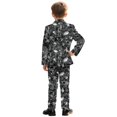 thumbnail image 5 of Whosucclay Polyester Football Doodle Print Boys Outfit for School Wedding, 2 Pieces Boys Suit Single Button Non-Stretch Durable, 5 of 10