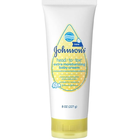 Tête-à -Toe supplémentaire Hydratante bébé Crème de Johnson, 8 Oz