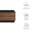 thumbnail image 2 of Modway Holden 2-Drawer Wood Coffee Table in Black and Walnut, 2 of 10