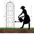 thumbnail image 5 of EastVita 2 Pcs Garden Trellis for Climbing Plants Outdoor Black Metal Arch Trellis for Vegetables/Vines/Flowers-Plant Trellis Outdoor, 5 of 7