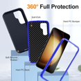 thumbnail image 4 of For Samsung Galaxy S23 FE Case PC+TPU+PC Drop-proof Protective Phone Cover+Sapphire, 4 of 5