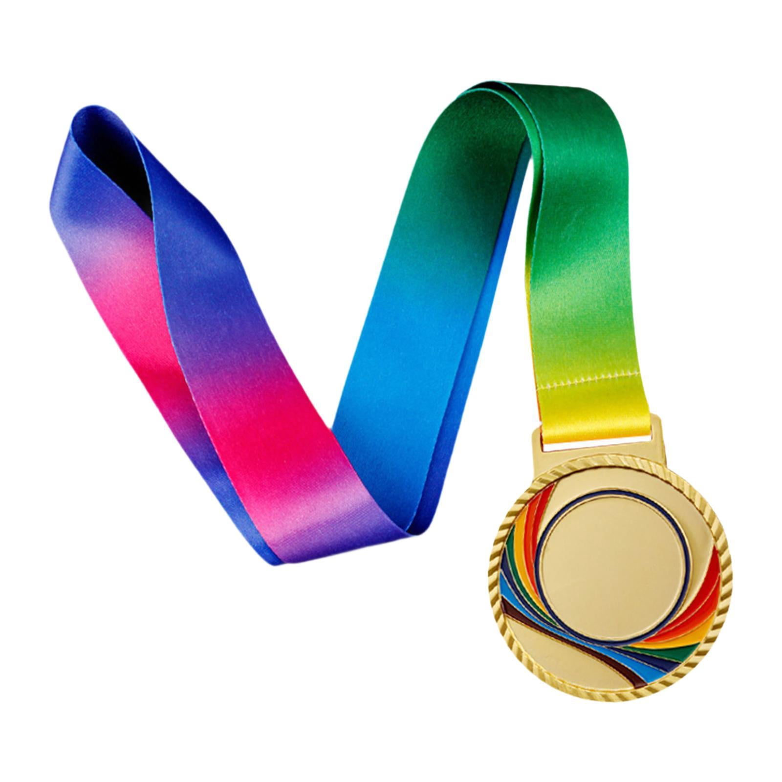 Baoblaze 6x Award Medal Trophy Medal, 1st 2nd 3rd Prize, with Neck Ribbon Medal for Games, Competitions, Basketball Parties