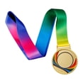 thumbnail image 4 of Medalla de premio Medallas de recuerdo Premio Regalo con cinta para juegos Béisbol Fútbol Oro, 4 of 8