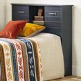 thumbnail image 1 of South Shore Ulysses Twin Bookcase Headboard with Storage and Sliding Doors, in Blueberry, 1 of 11