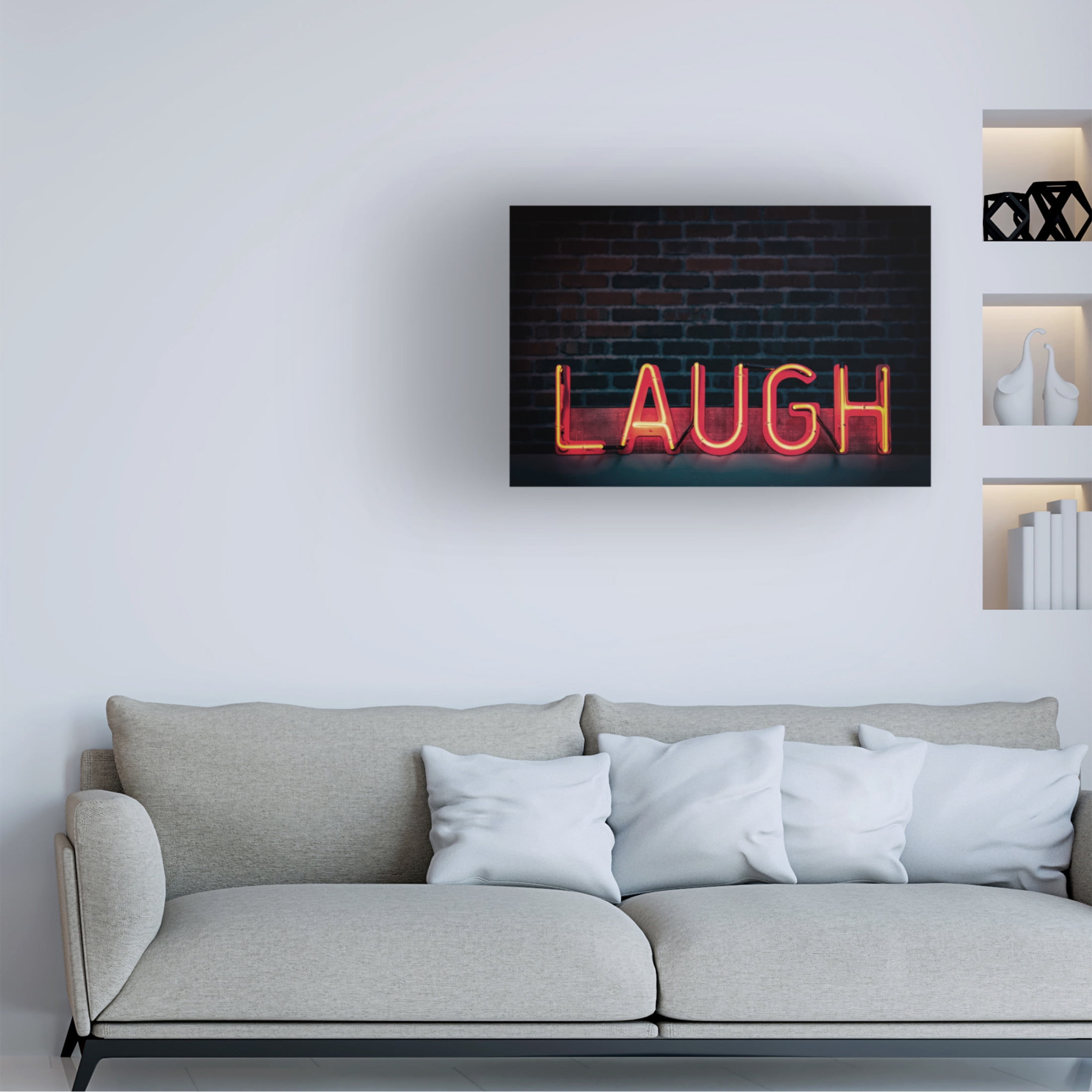 Trademark Fine Art Tim Mossholder Laugh In Neon Canvas Wall Art