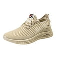 thumbnail image 2 of Mepaouo Men's Non Slip Running Shoes Mesh Breathable Casual Walking Fashion Sneakers(Beige,10.5), 2 of 9