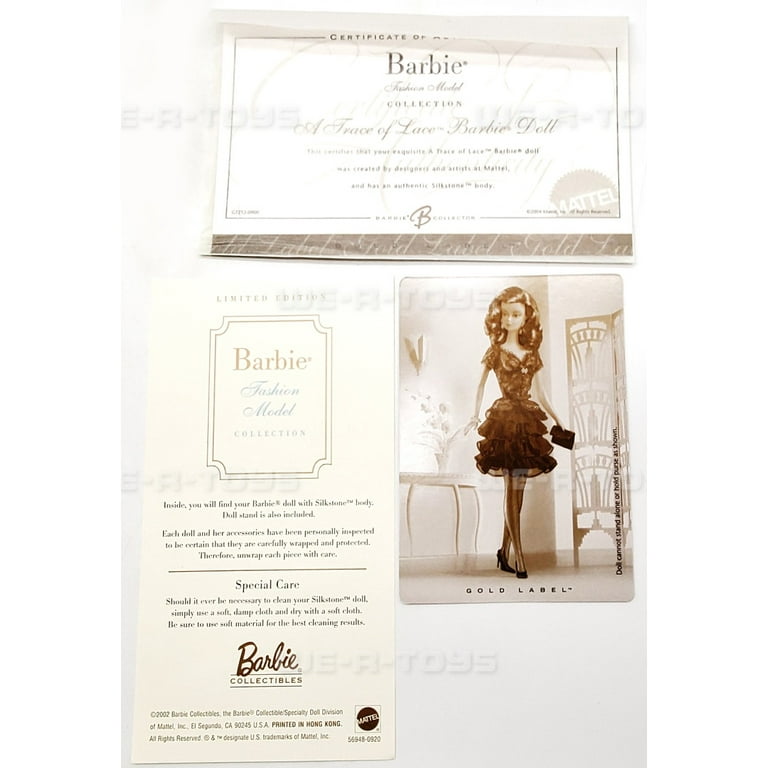 バービー BFMC トレースオブレース  G7212 (ゴールドラベル) bme6fzu Mattel Collectible Barbie Fashion Model Collection, Brunette
