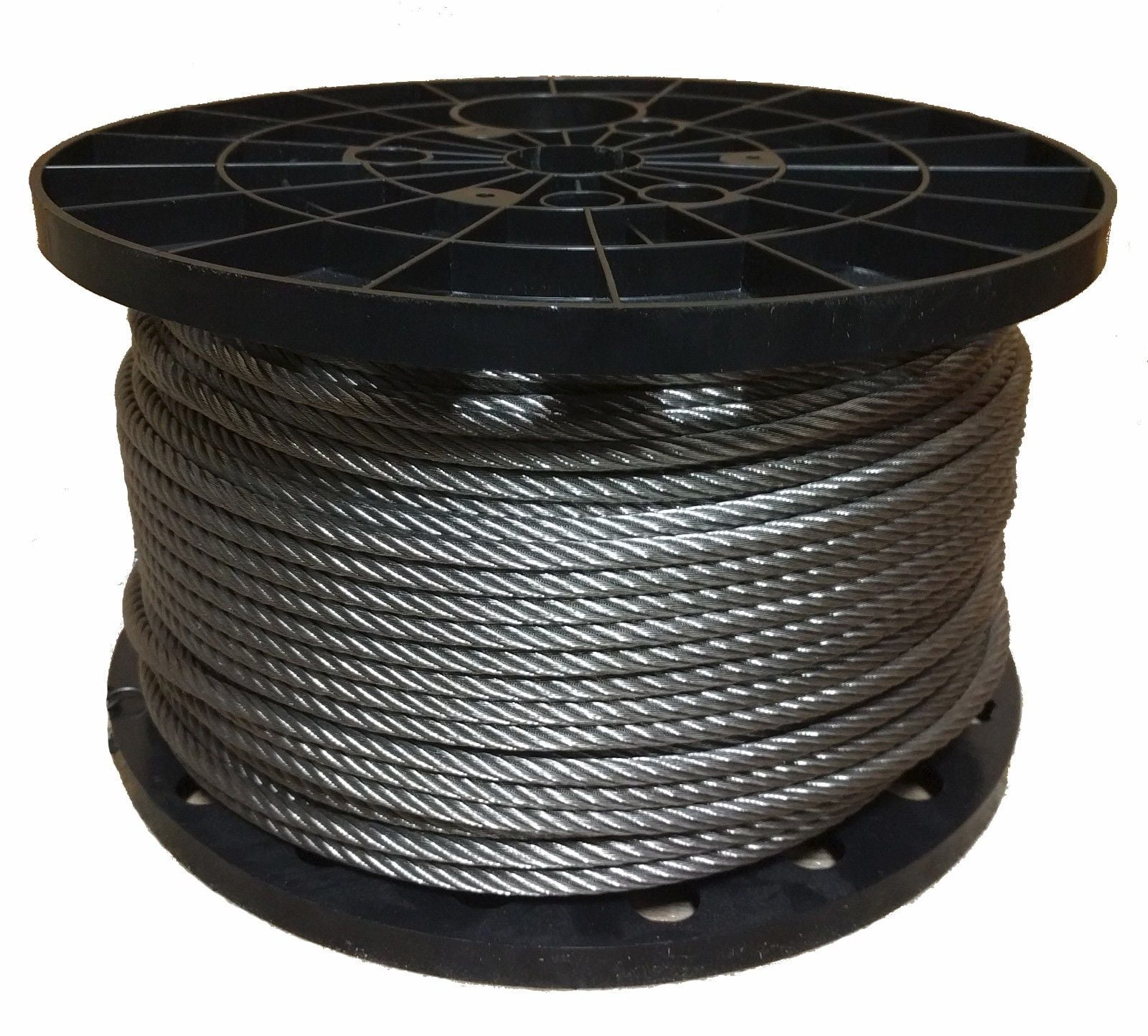 500 ft 7 x 19 Clear PVC Galvanized Aircraft Cable Wire Rope 3/16" to 1/4" 