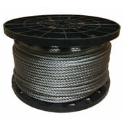 1/4" Stainless Steel Aircraft Cable Wire Rope 7x19 Type 316 (300 Feet)