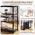 thumbnail image 6 of 47" Reversible L Shape Desk with Power Outlets & Adjustable Storage Shelves, Corner Computer Desk for Home Office Gaming,Rustic Brown, 6 of 8
