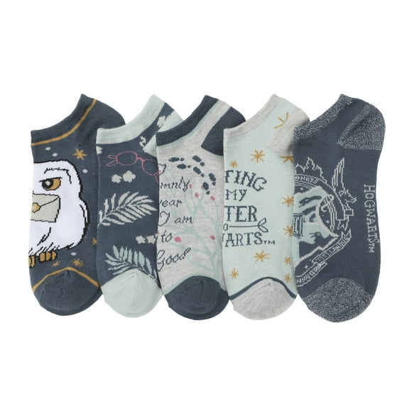 Harry Potter Hogwarts Letter Women's 5-Pair Ankle Socks-OSFA