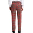 thumbnail image 3 of INSPIRE CHIC Work Pants for Men Plaid Business Formal Prom Checked Trousers 30 Red Green, 3 of 7