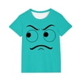 thumbnail image 2 of Eltusu Cotton T-Shirts for Boys, Funny Crewneck Summer Fashion Grphic Tee with Short Sleeve Mint Green Size 4-5 T, 2 of 3