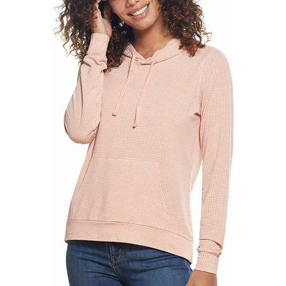 Weatherproof Vintage Womens Gingham Hoodie;Small