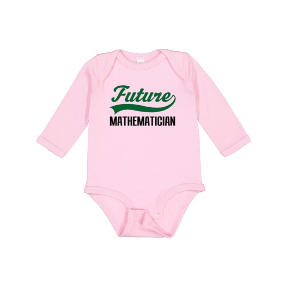 Inktastic Future Mathematician Boys or Girls Long Sleeve Baby Bodysuit