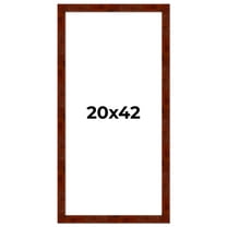 20x42 Walnut Brown Veneer Real Wood Picture Frame Width 1.75 inches | Interior Frame Depth 0.5