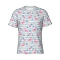 thumbnail image 4 of Vsdgher Flamingo and Pineapple Print Men's Dry Fit Mesh Athletic Shirts Moisture Wicking Tennis T-Shirt Tops, 4 of 9