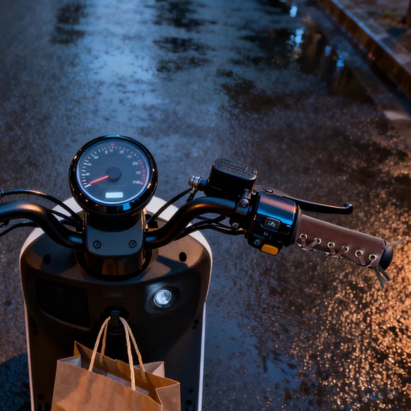 FENGGUIQU 1Par Empuñaduras Ergonómicas Para Manillar De Motocicleta Con Protección Antidesgaste Color Marrón Oscuro