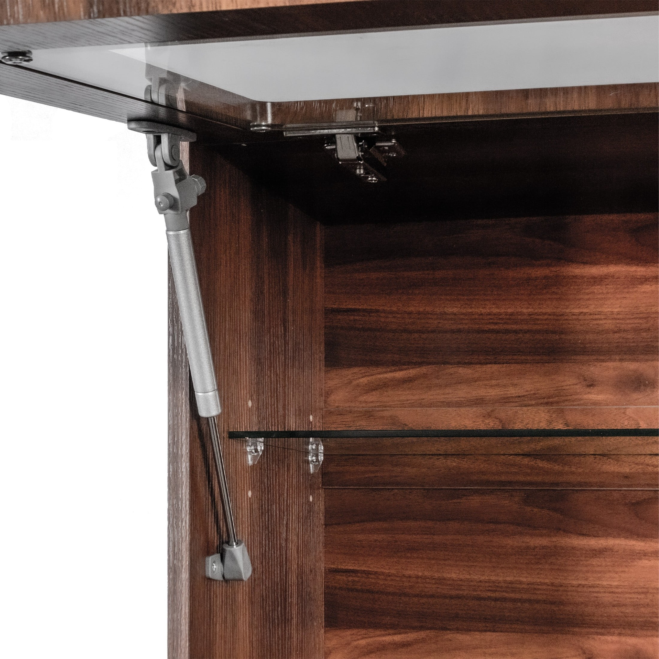 Noble House 70.87" Farmhouse Kitchen Pantry Hutch Cabinet, Freestanding Buffet Sideboard & Coffee Bar Cabinet, Walnut