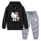 thumbnail image 3 of Hello Kitty, nueva ropa para niños, jersey para niñas, suéter con capucha, pantalones de dos piezas, traje deportivo de manga larga de algodón para bebés, 3 of 5