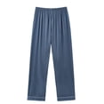 thumbnail image 4 of KyCheLot Men's 2 Piece Pajama Sets Comfy Loose Button down Short Sleeve Shirts and Elastic Waist Pants, 4 of 6