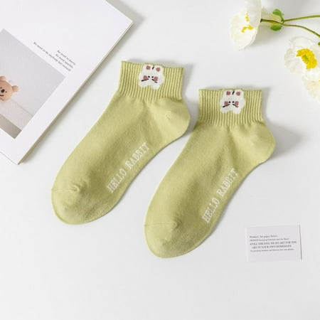 

Cute Summer Breathable Flower Print Solid Color Japanese Creative Short Hosiery Sock Slippers Women Boat Socks Cotton G