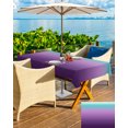 thumbnail image 5 of Fsddascl Teal Purple Ombre Outdoor Tablecloth - 52x70 Inch Rectangle Dining Table Cover, Modern Geometric Striped Abstract Art Waterproof Outdoor Table Cloth with Umbrella Hole & Zipper for Patio, 5 of 7