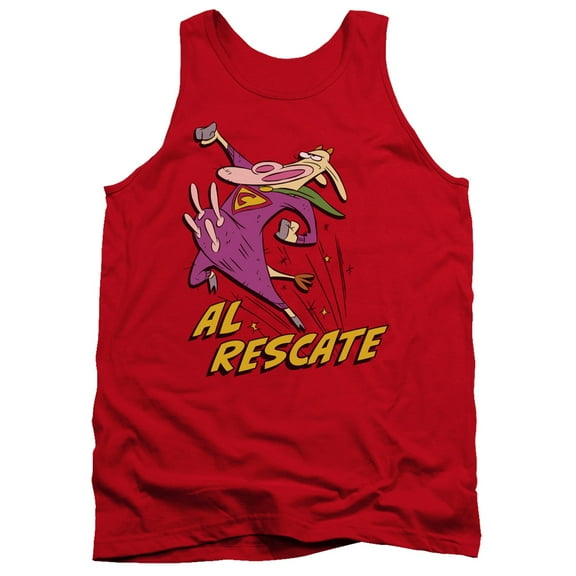 Cow And Chicken Al Rescate Adult Tank Top Red