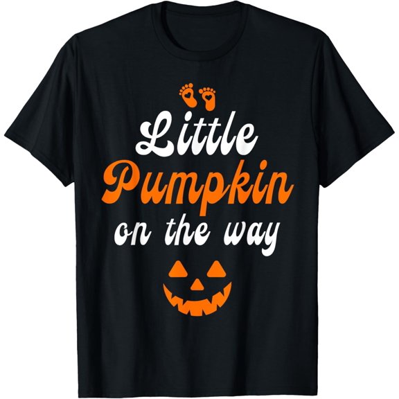 Little Pumpkin On The Way-Halloween Pregnancy Announcement T-Shirt