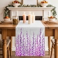thumbnail image 2 of Table Runner 108 Inches Long for Kitchen Dining, Purple Dresser Scarf Farmhouse, Dining Table Decorations for Wedding/Parties, Polka Dots Watercolor Abstract Art 13 x 108 In, 2 of 8
