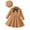 Brown, variant on Darzheoy Girls Outfits Long Sleeve Casual Solid Color Bow Tie Coat And Pleated Skirt And Hat Fall Winter Round Neck 3 Piece Sets ,Size 3-7 Years