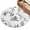 White, variant on Round Area Rugs 5Ft, Vintage Elk Fox Non-Slip Washable Circle Rugs Carpet, Rustic Black White Simple Drawn Grass Indoor Outdoor Rug Floor Mats Throw Runner for Bedroom Living Room Bathroom