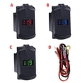 thumbnail image 4 of Motorcycle Charger Switch Type Dual USB Charging Adpater Charging Adpater Waterproof LED Phone Charger, Red Voltmeter, 4 of 8