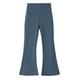 thumbnail image 6 of BXJX Girls Leggings, Stretchable High Waist Workout Full Length Flare Pants for Kids Navy Size 8-9 T, 6 of 9