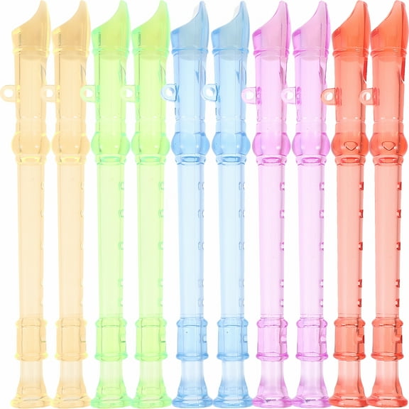QAYOZ 10 pcs Mini Kids Flute 6 Holes Flute Music Instrument Plastic Flute Children Flute