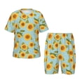 thumbnail image 1 of Balery White Polka Dot Sunflower A Conjunto de Pijama Infantil de Manga Corta con Estampado – Ropa de Dormir de Algodón Suave-3X-Large, 1 of 6