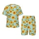 thumbnail image 1 of Balery White Polka Dot Sunflower A Conjunto de Pijama Infantil de Manga Corta con Estampado – Ropa de Dormir de Algodón Suave-4X-Large, 1 of 6