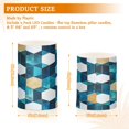 thumbnail image 6 of Yayeee Flameless Candles with Remote Flickering Battery Operated Multi Color Changing, Blue White Geometric Patterns, 6 of 7