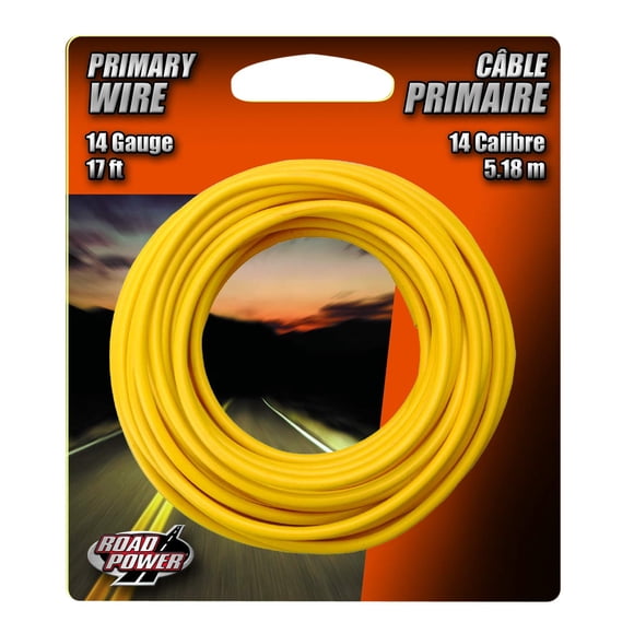 Coleman Cable 14-1-14 14-Gauge 17-Foot Automotive Copper Wire, Yellow