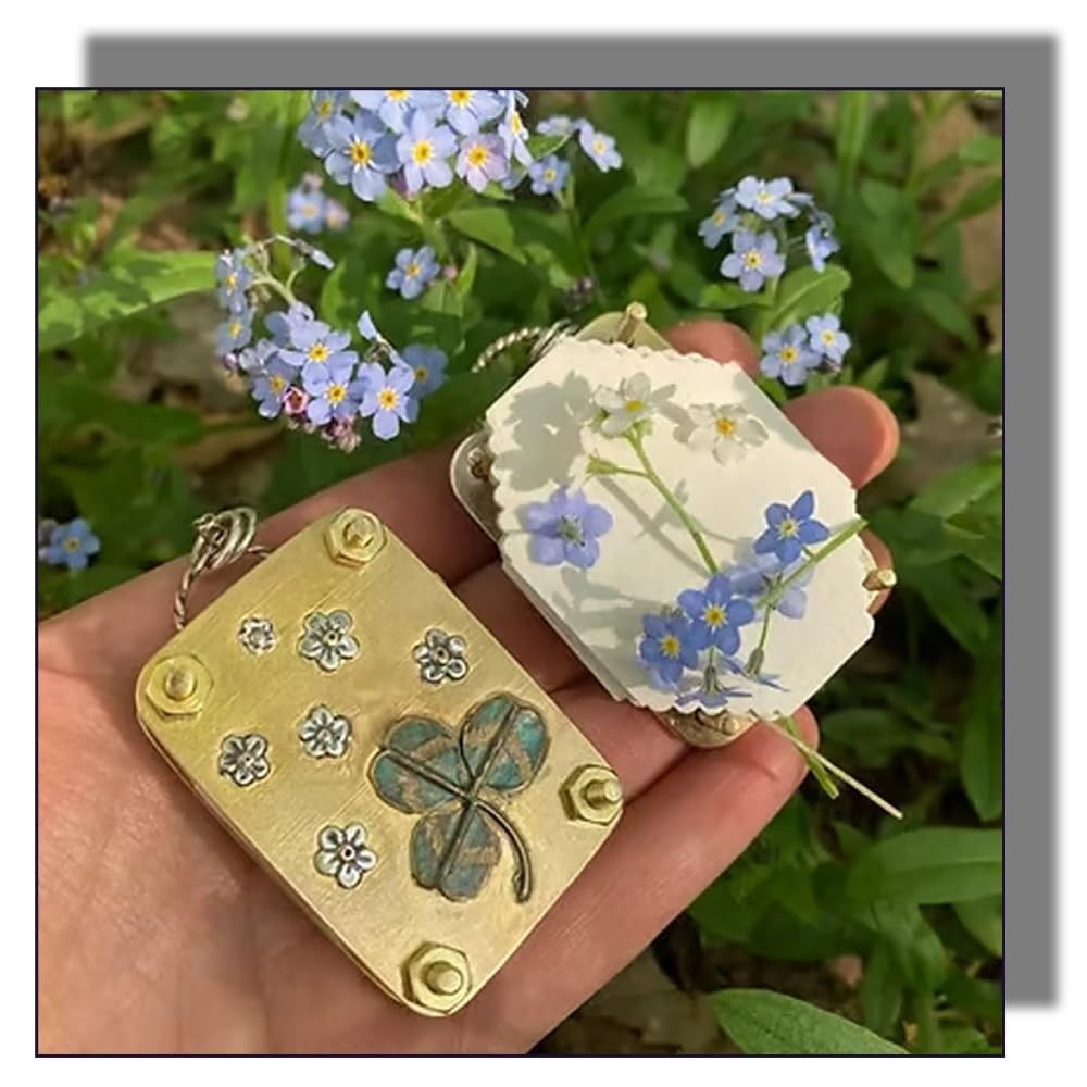 Presse à Fleurs Miniature En Métal – Kit De Conservation De Fleurs, Portable 5x3,5 Cm – Pour Scrapbooking, Artisanat Et Décoration