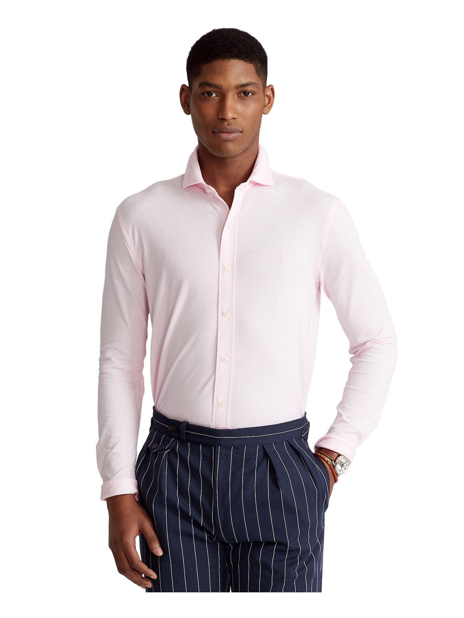 Polo Ralph Lauren Mens Slim White Dress Shirt POLO RL Men's White