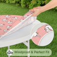 thumbnail image 5 of Pink Cow Strawberry Pattern Round Fitted Tablecloth with Elastic Edge,Dining Table Cover Waterproof,Outdoor Round Tablecloth for Camping,Dining,Indoor and Outdoor, 5 of 7